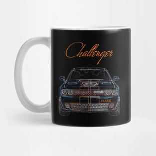 Dodge Challenger Front End & Rear End Design Mug